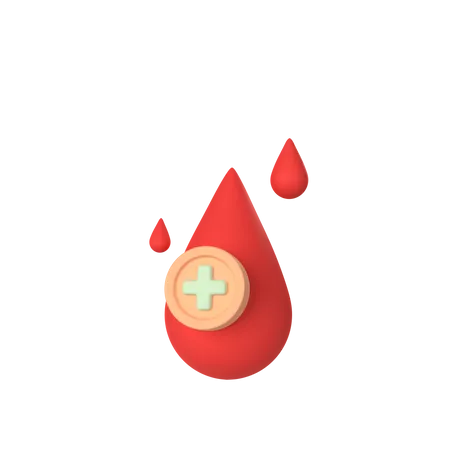Free Blood Drop  3D Icon