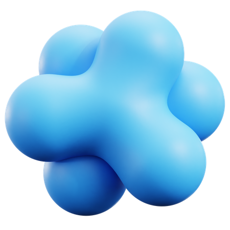 Free Blue Abstract Shapes  3D Icon