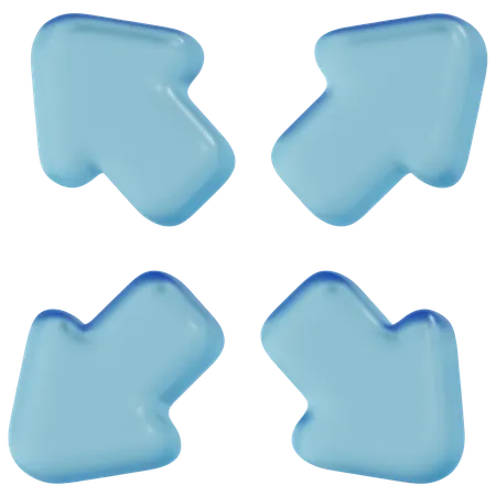 Free Blue Glass Full Screen  3D Icon