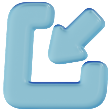 Free Blue Glass Minimize  3D Icon