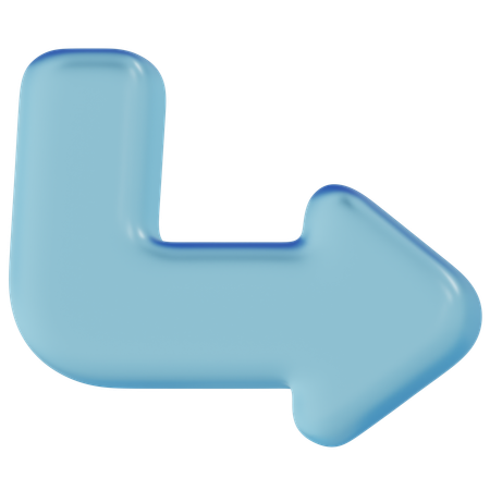 Free Blue Glass Turn  3D Icon