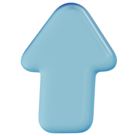 Free Blue Glass Up Arrow  3D Icon