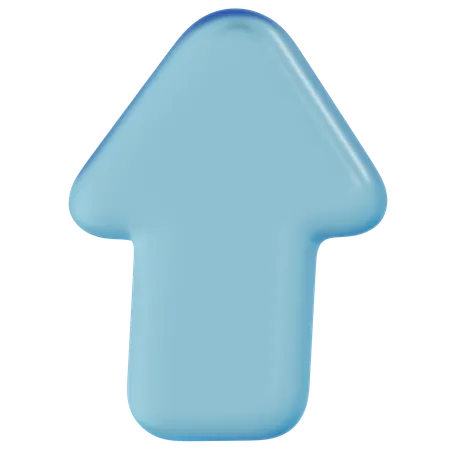 Free Blue Glass Up Arrow  3D Icon