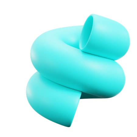 Free 青い螺旋状の抽象的な形  3D Icon