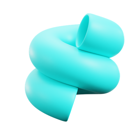 Free Blue Spiral Abstract Shapes  3D Icon