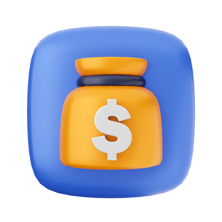 Free Bolsa de dinero  3D Icon