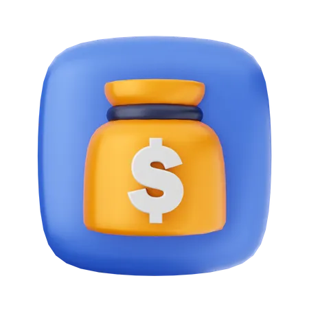 Free Bolsa de dinero  3D Icon