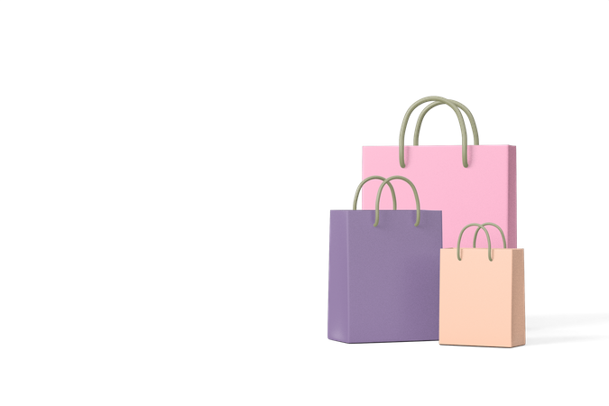 Free Bolsas de compra  3D Icon