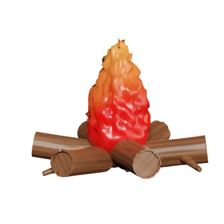 Free Bonfire  3D Icon