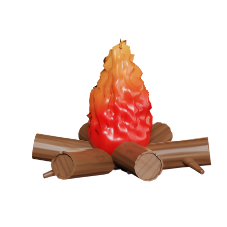Free Bonfire  3D Icon