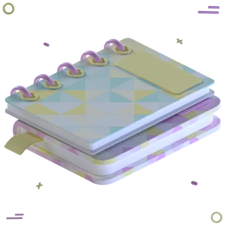 Free Book Pile  3D Icon