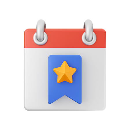 Free Bookmark Calendar  3D Icon