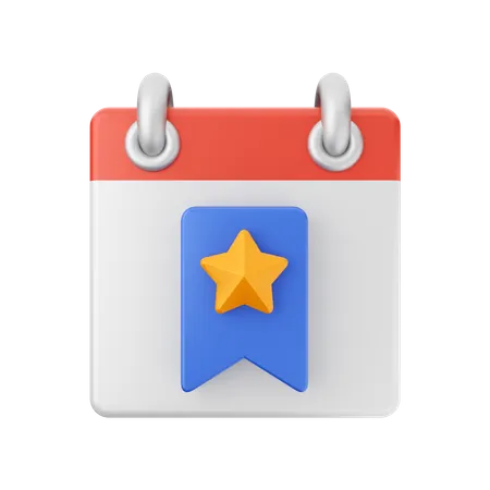 Free Bookmark Calendar  3D Icon