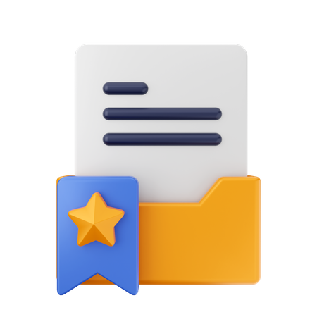 Free Bookmark Folder  3D Icon