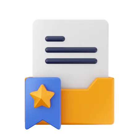 Free Bookmark Folder  3D Icon