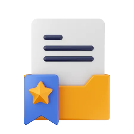 Free Bookmark Folder 3D Icon