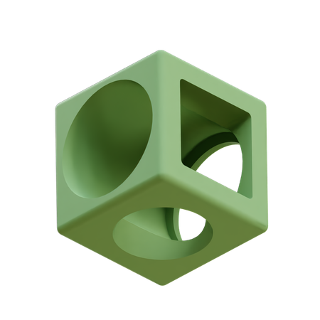Free Boolescher Würfel mit mehreren Formen  3D Icon