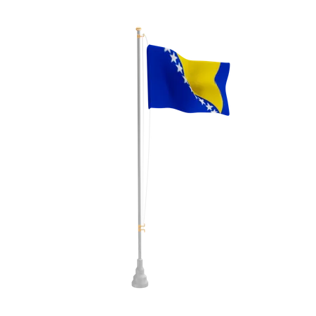 Free Bósnia e Herzegovina  3D Flag