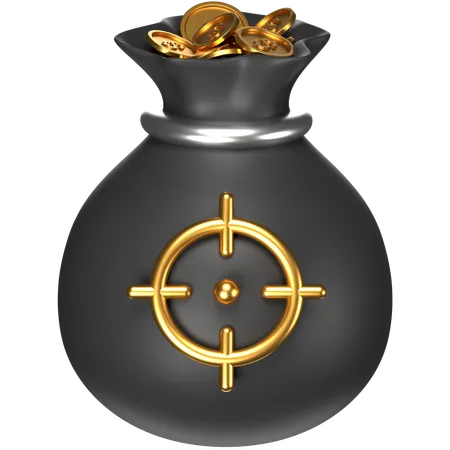 Free 3 D Icon Of A Bounty Coin Sack 3D Icon
