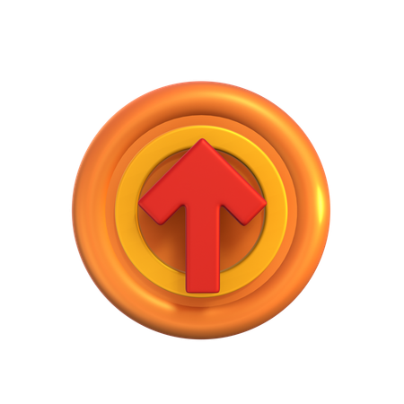 Free Bouton fléché vers le haut  3D Icon
