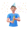 Boy Exploding Party Popper