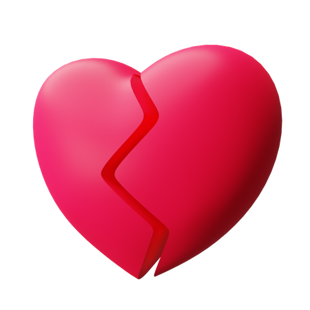 Free Broken heart  3D Icon