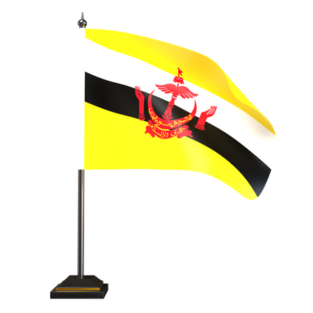 Free Brunei-Flagge  3D Icon