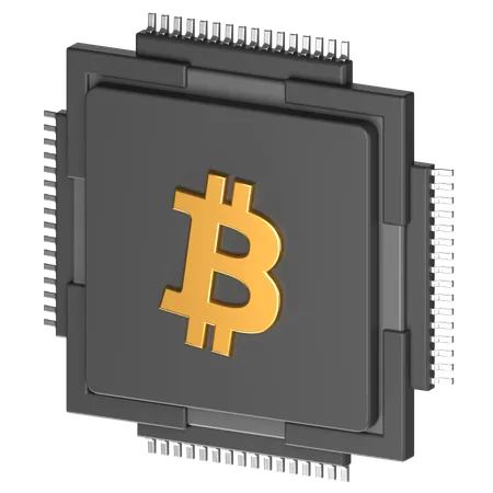 Free 3 D Icon Of A Btc Chipset 3D Icon