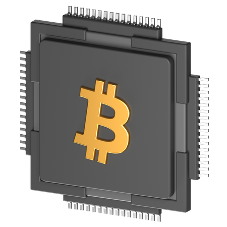 Free BTC Chipset  3D Icon