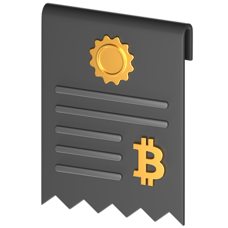 Free Contrat BTC  3D Icon