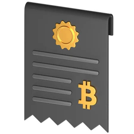 Free Contrat BTC  3D Icon