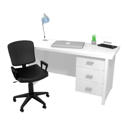 Free Bureau de travail  3D Illustration