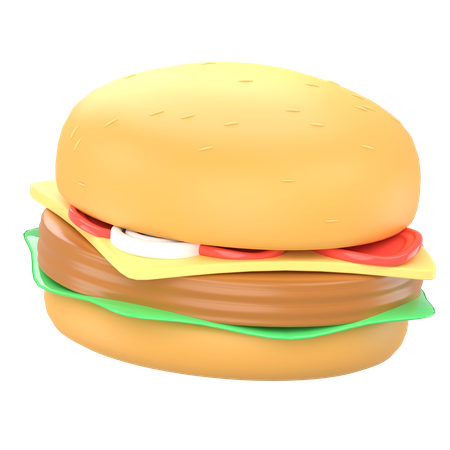Free Burger  3D Icon