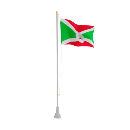 Free Burundi  3D Flag