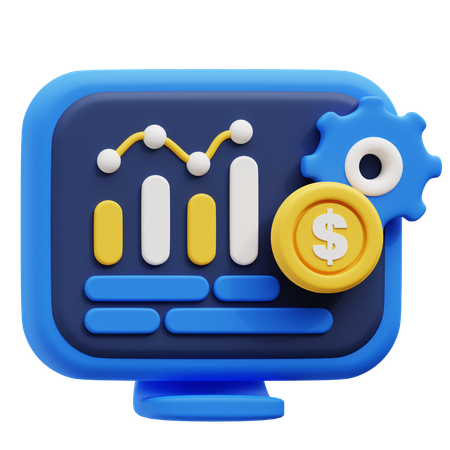 Free Business Analysis Dashboard  3D Icon