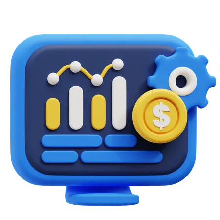 Free Business Analysis Dashboard  3D Icon