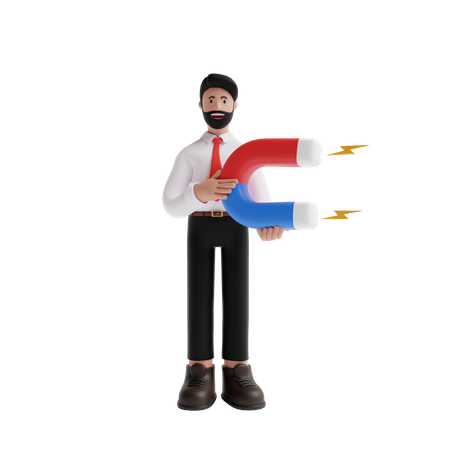 Free Business person working on customer based marketing 3D Illustration