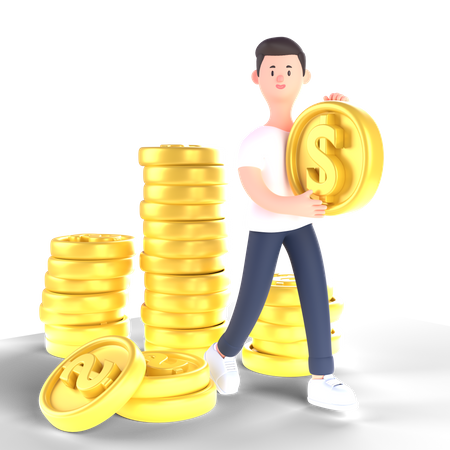 Free Business profit  3D Illustration