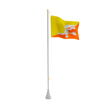 Free Bután  3D Flag