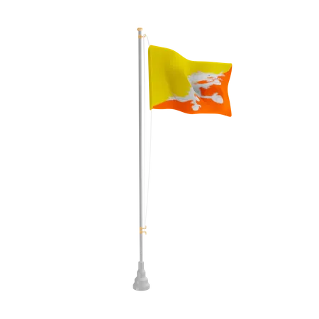 Free Bután  3D Flag