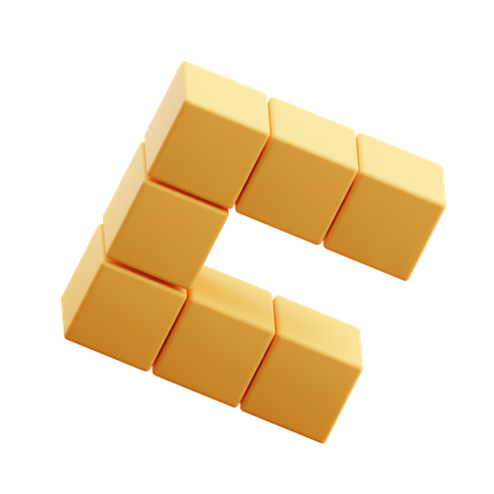 Free C-förmiger Block  3D Icon