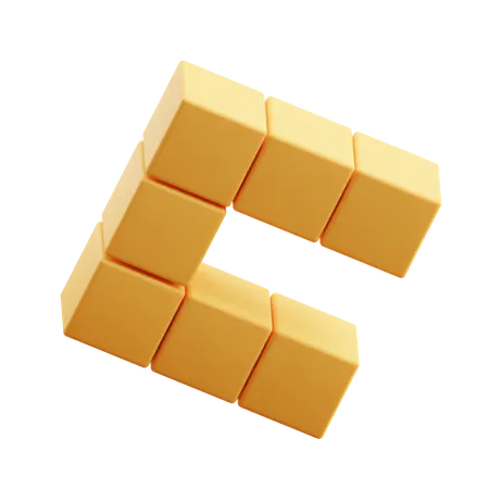 Free C-förmiger Block  3D Icon