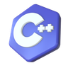 3d c language logo illustration