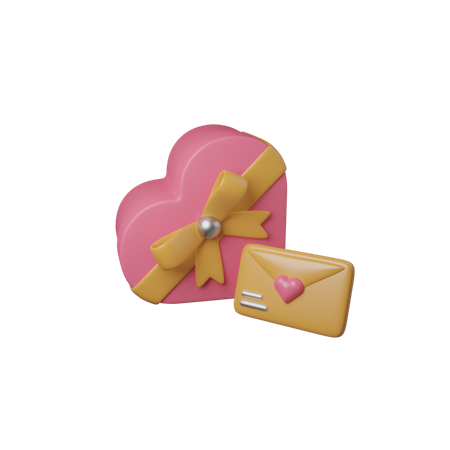 Free Cadeau et lettre  3D Icon