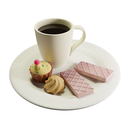 Free Café e lanches  3D Icon