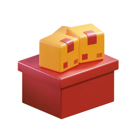 Free Caixas  3D Icon