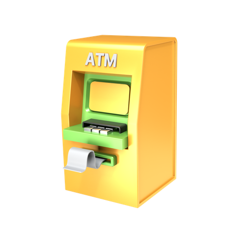 Free Cajero automático  3D Icon