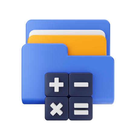 Free Calculator Folder  3D Icon