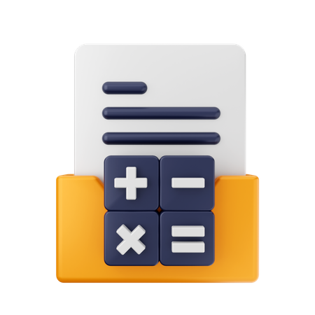 Free Calculator Folder  3D Icon