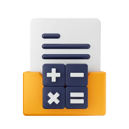 Free Calculator Folder  3D Icon